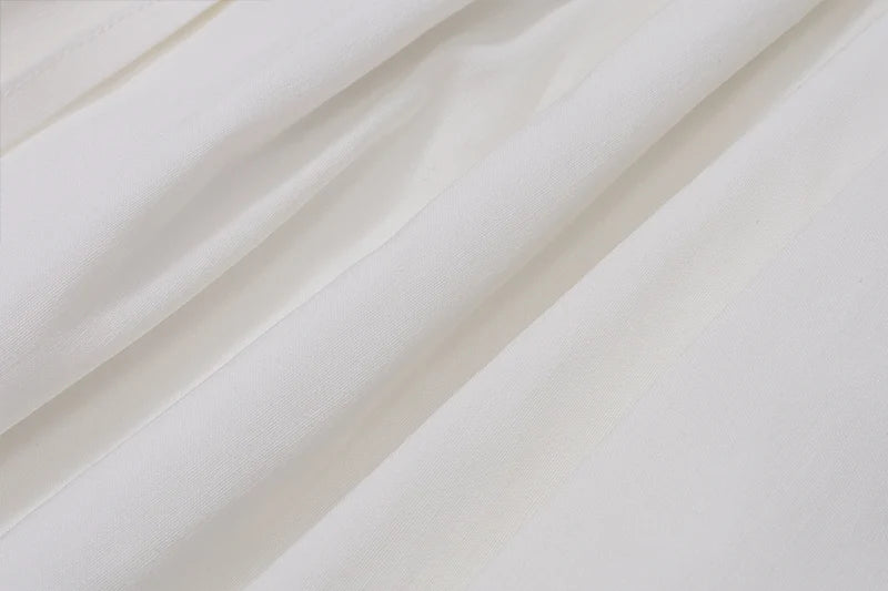 WhereMery Elegant Women Aesthetic  Pleated Mini Dress Y2K White Sleeveless Square-neck Lace-up Off Shoulder Spring Party Dresses