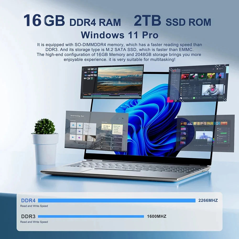 Laptop portabil NovaBook I9 de 14,1 inci - SSD de 16 GB și 1 TB