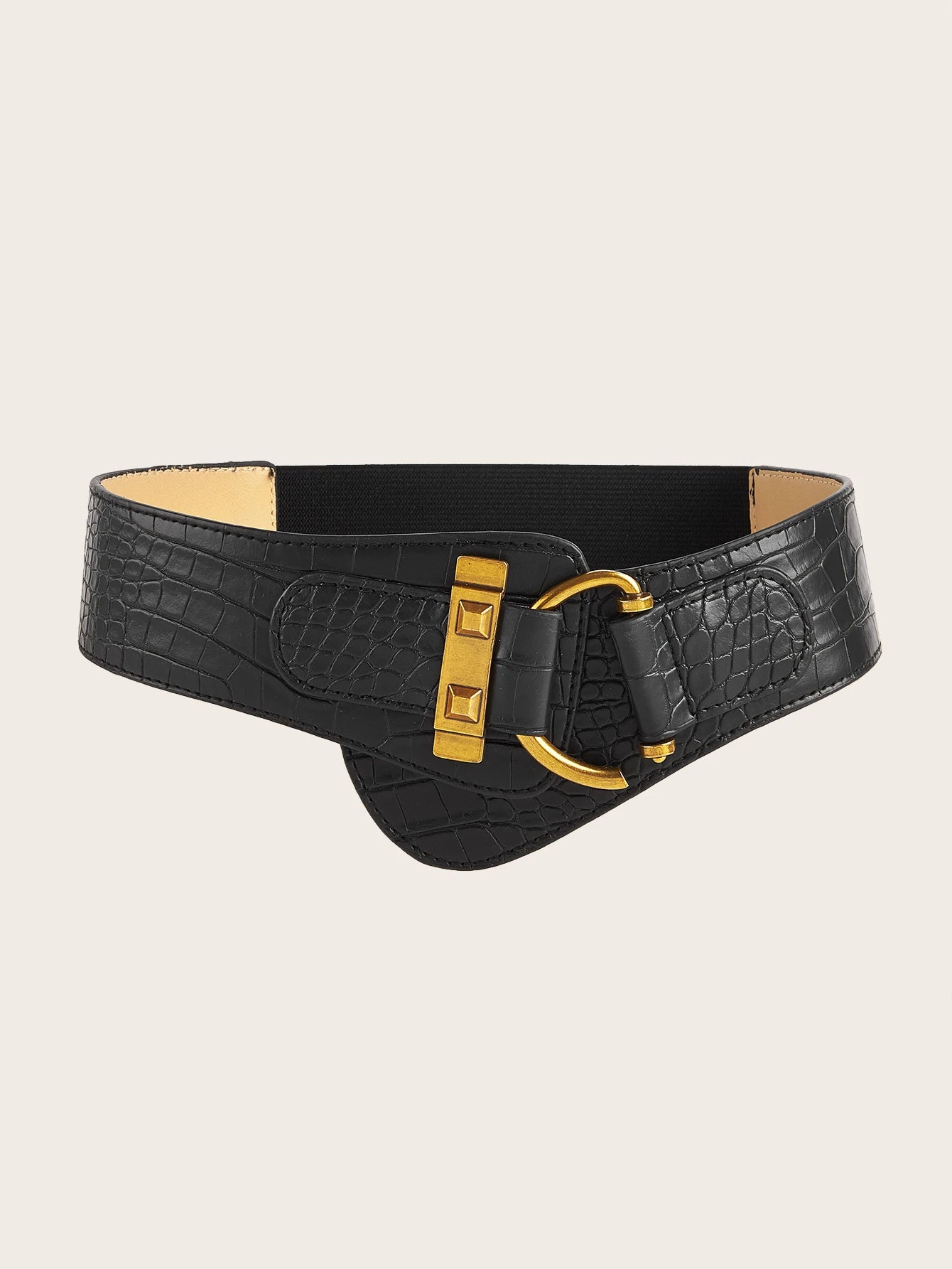 Guangdong Choice Taillengürtel Elastisch - Beige 5cm PU