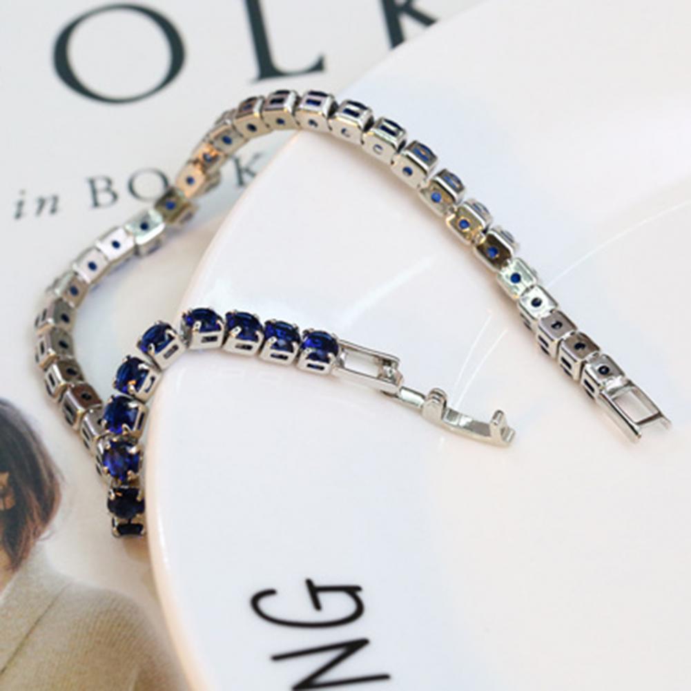 Mode Armband Strass Zart Exquisit Mehrfarbig Funkelnd Dress-up Hinreißend Tennis Armband Frauen Handgelenk Schmuck