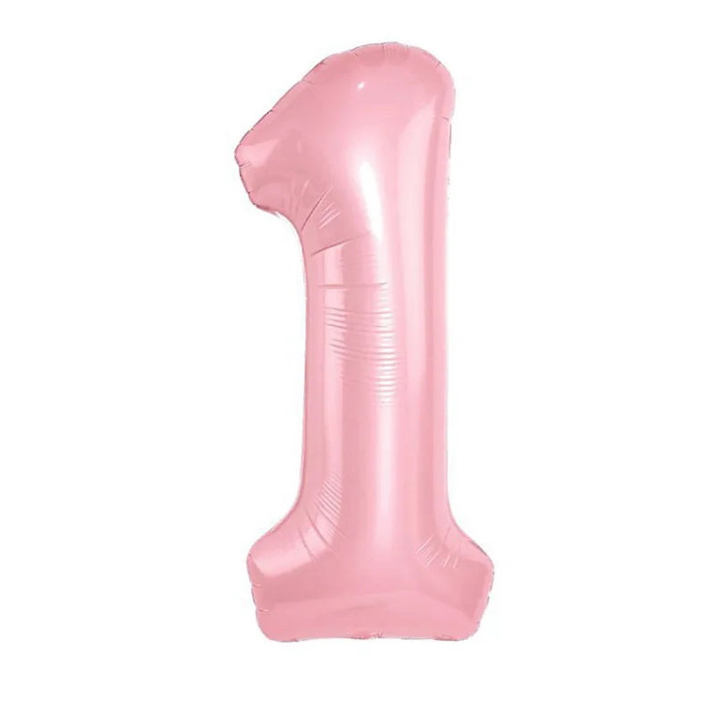 PartiesTour 32Inch Zahlenballon Rosa - Folie 81cm Groß