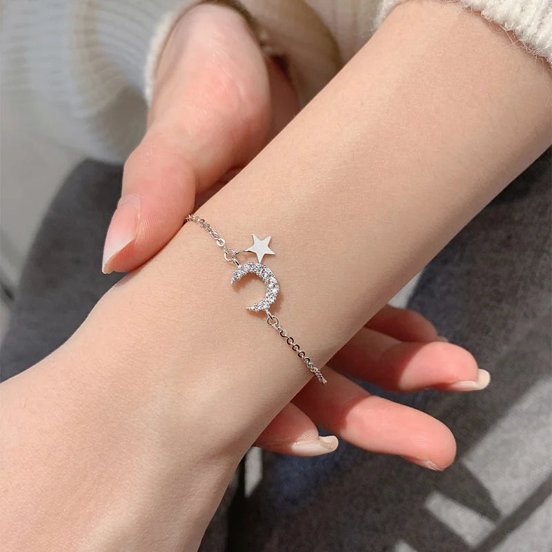 Luxus Kristall Armband für Damen - Mode Herz Charm Armbänder - Strass Bangle Braut Schmuck Accessoires Geschenke (Variante 2)
