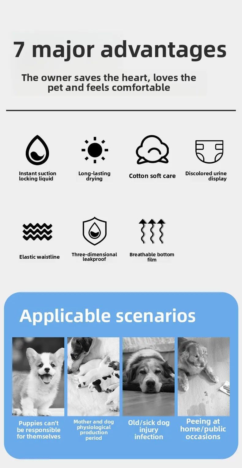 Choice Welpenwindel wasserdicht - 12 Stk verstellbar M