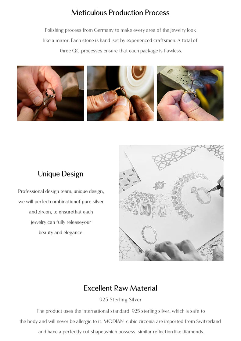 Cercei simpli cu lanț lung MODIAN, din argint 925, model cu picătură de apă, pentru femei, bijuterii fine