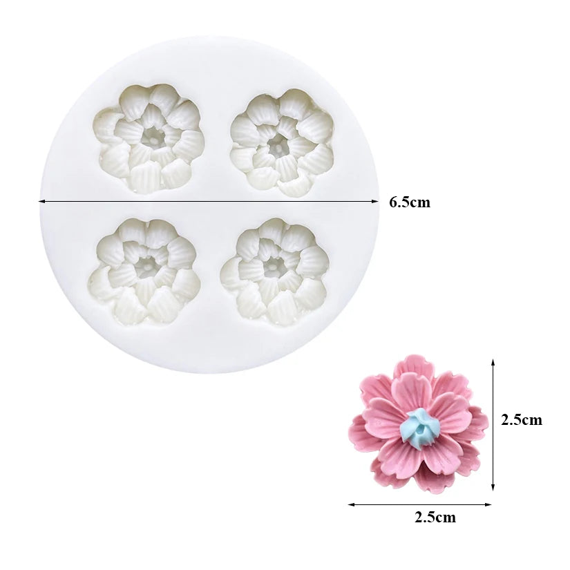 Flower Daisy Silicone Sugarcraft Mold Resin Tools Cupcake Baking Mould Fondant Cake Decorating Tools