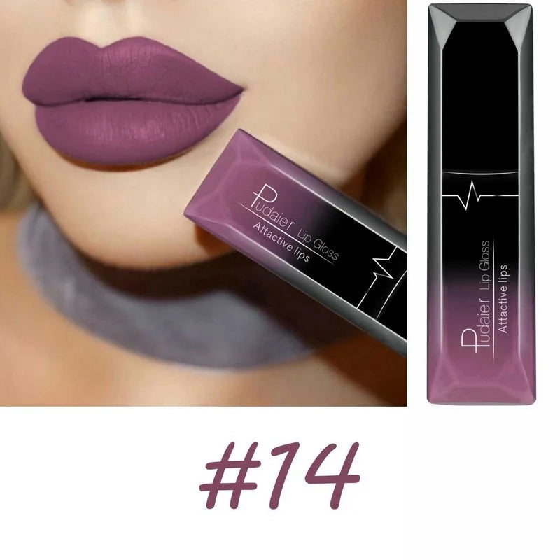 Best Lip Makeup 17 Color elegant Matte Long Lasting Lipgloss Liquid Lipstick Lip Cream
