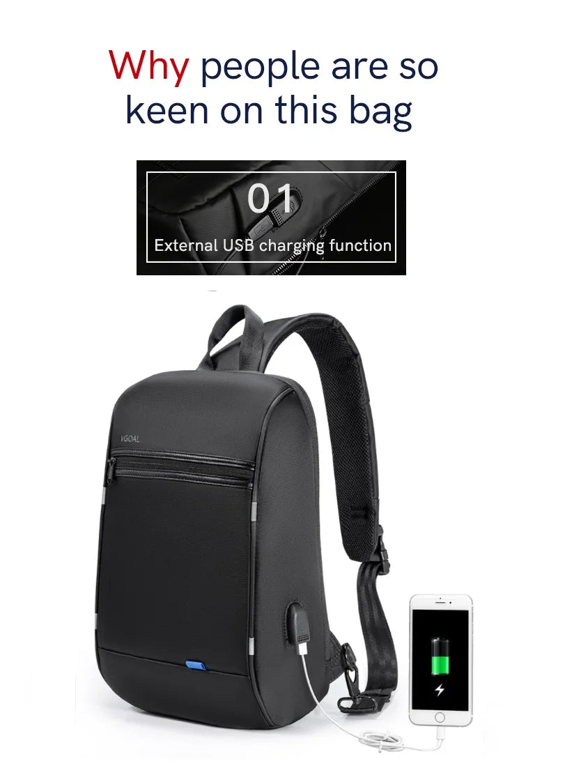 Laptop-Tasche 2025 - 13.3-14 Zoll Crossbody Messenger Rucksack Schule Studium