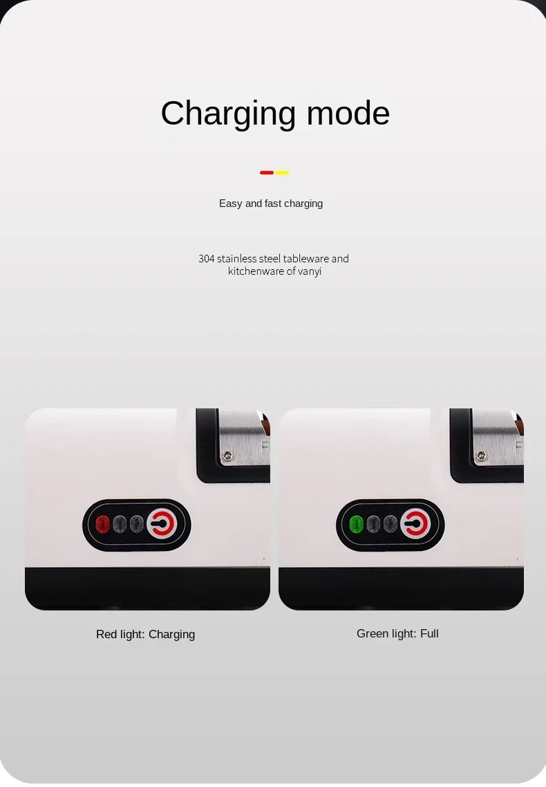 Elektrischer Küchenmesser-Schärfgerät - Multifunktionales, Automatisches, Professionelles 4-Gang-Schärfgerät