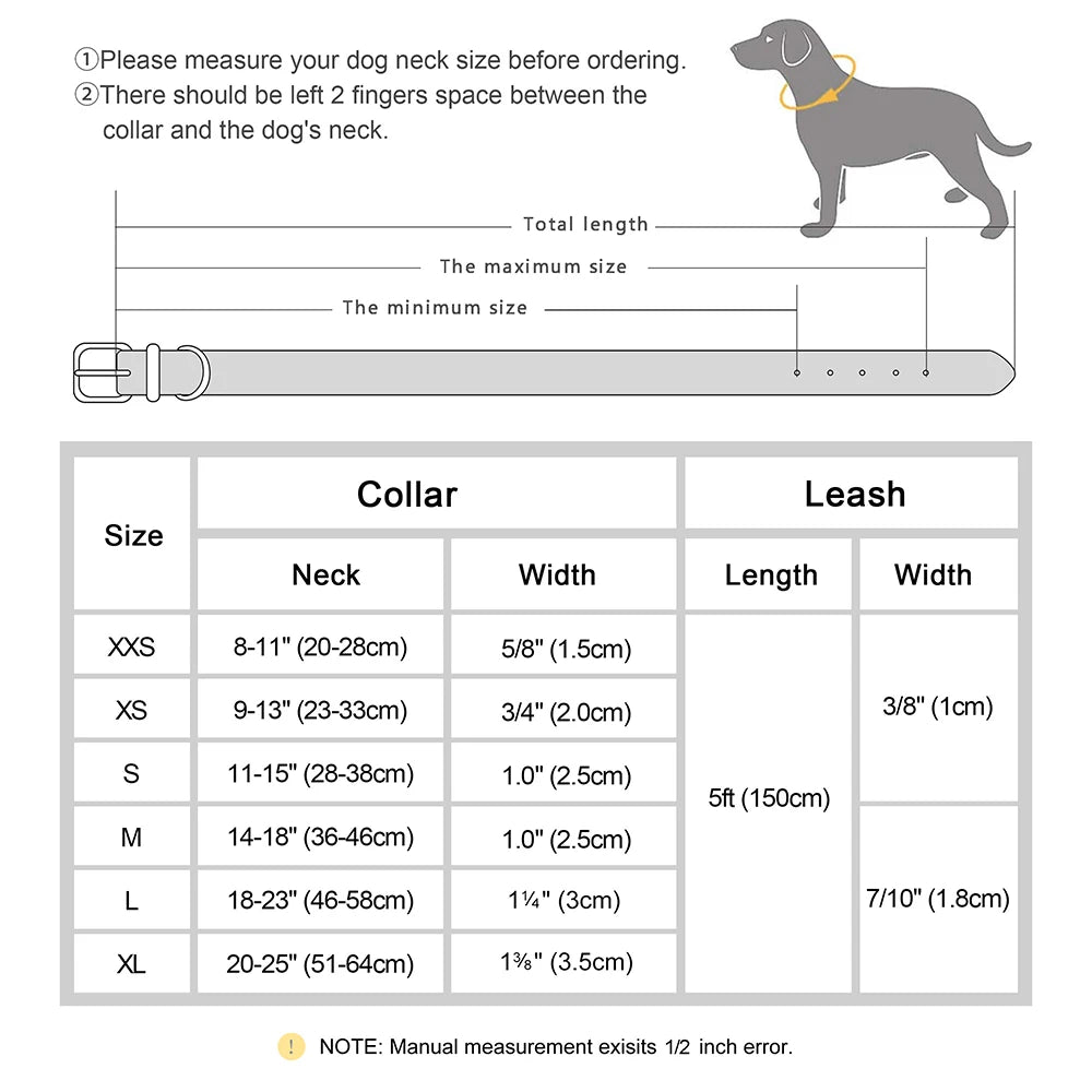 Zgardă de câine din piele naturală, set de lesă, personalizată, cu lesă, placă de nume gravată fără lesă, pentru câini mici, medii, mari