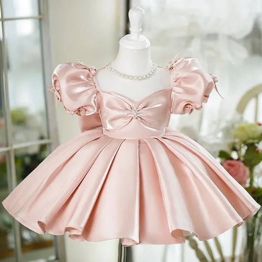 Prinzessinnenkleid 2025: Children's Princess Dress Performance Small Host - Girls' Birthday Banquet Flower Kids Clothes Collection