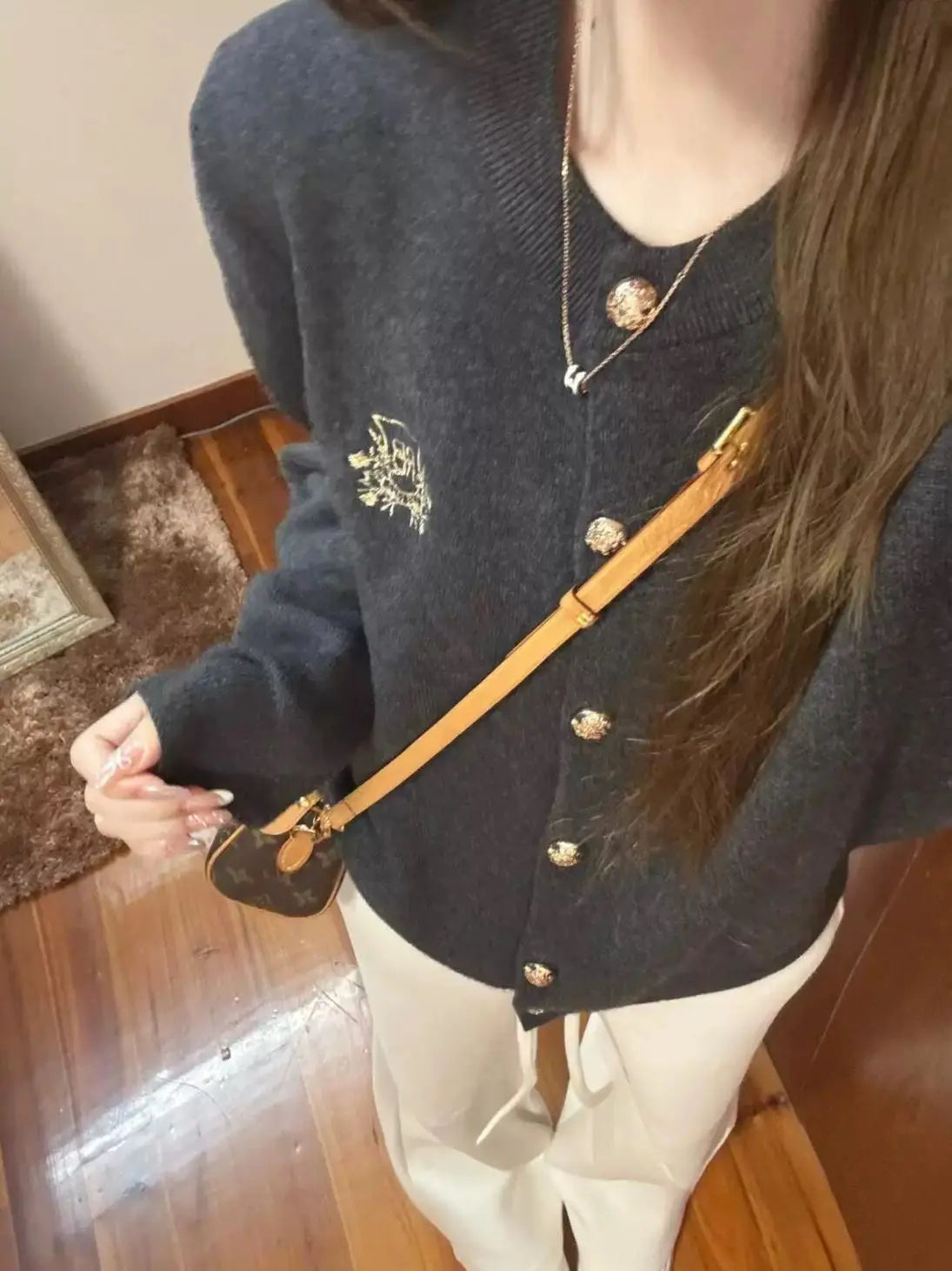 CN Guangdong Cardigan Locker Kurz Grau O-Neck Damen - Größe 4-16 Zoll, Polyester, Weich