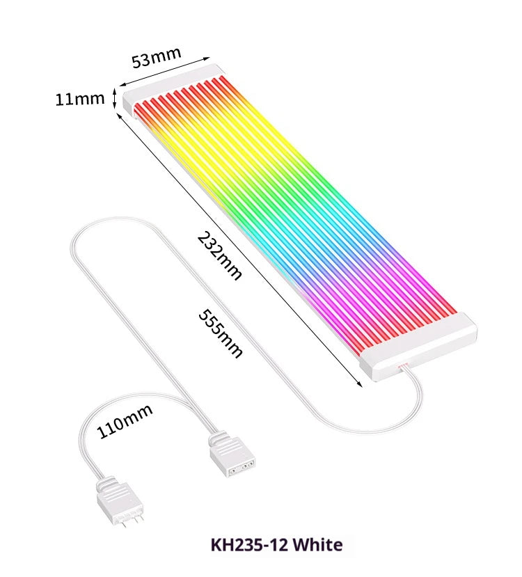 LED-Strip 2025: Coolcirc ARGB LED Light Strip Bar 8/24-PIN Motherboard Power Extension Cable Flexible DIY Collection