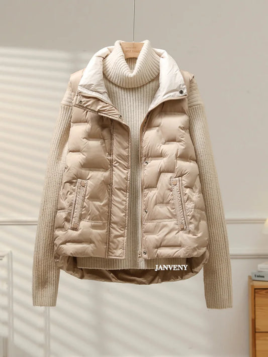 Janveny Steppweste Warm - Daunen ≥90%, Locker, Taschen