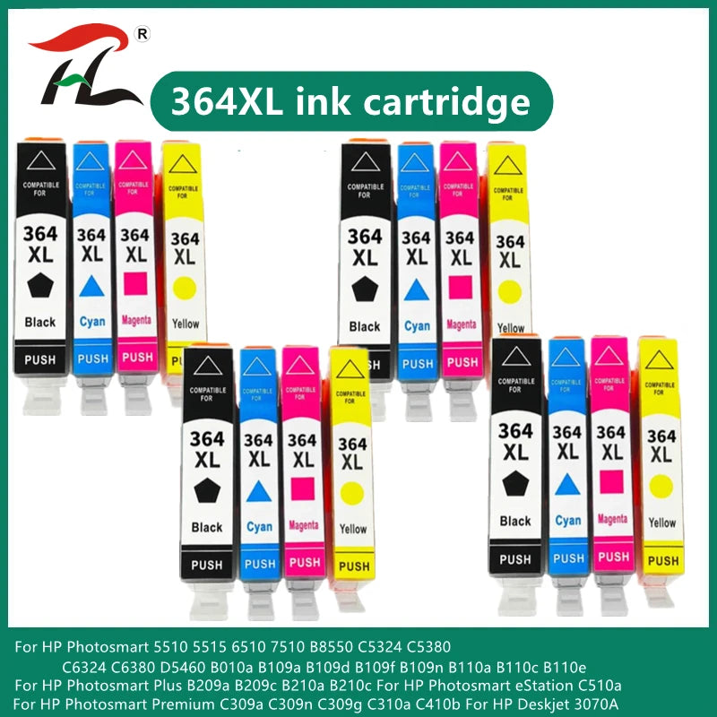Printer ink cartridge for HP364XL HP 364 XL 364XL for HP Photosmart 5510 5515 6510 B010a B109a B209a Deskjet 3070A HP364