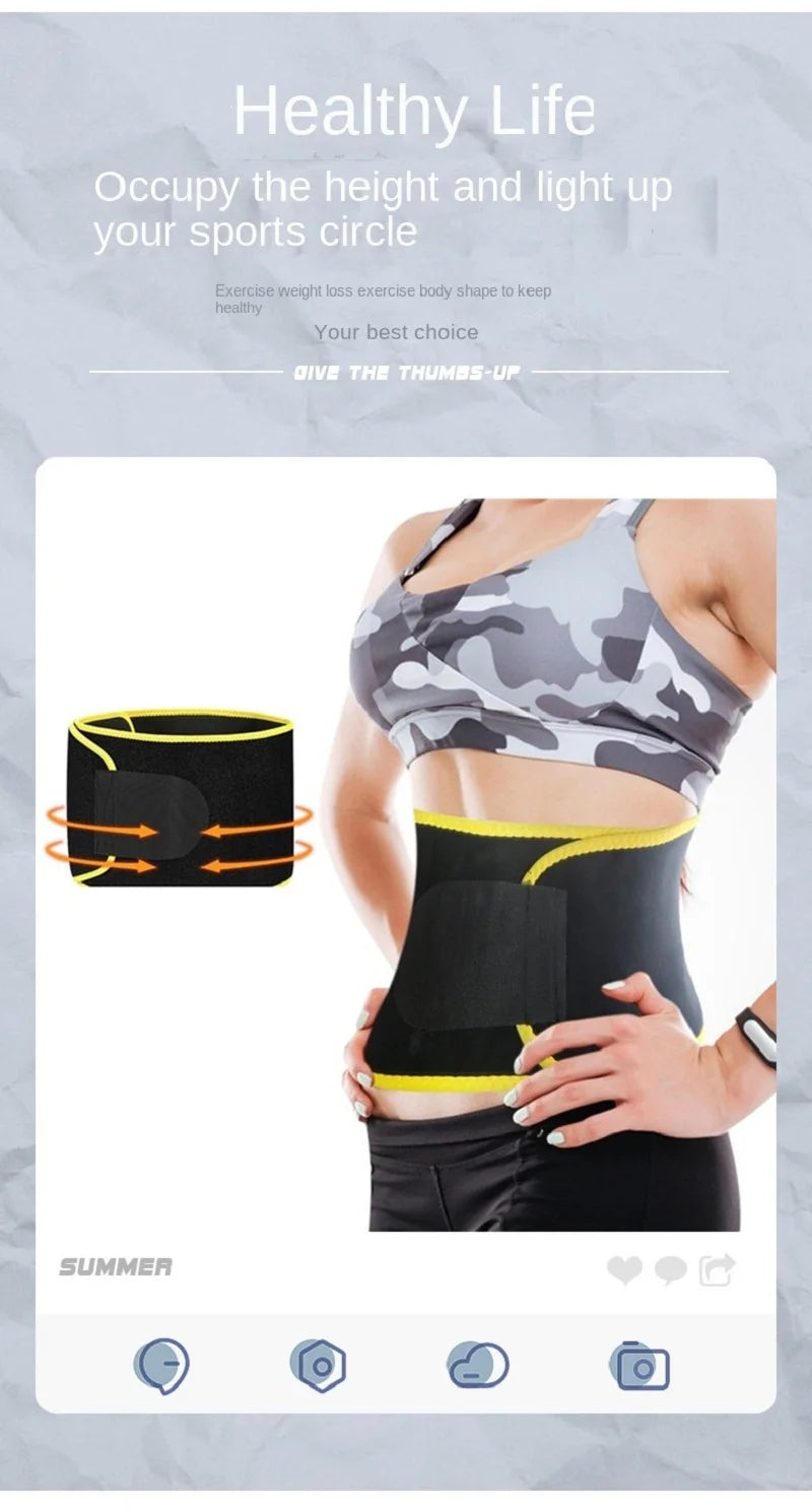 Women Slimming Belt Fitness Corset Waist Support Adjustable Sweat Waist Trimmer Trainer Body Shaper Gaine Ventre Lumbar Belt