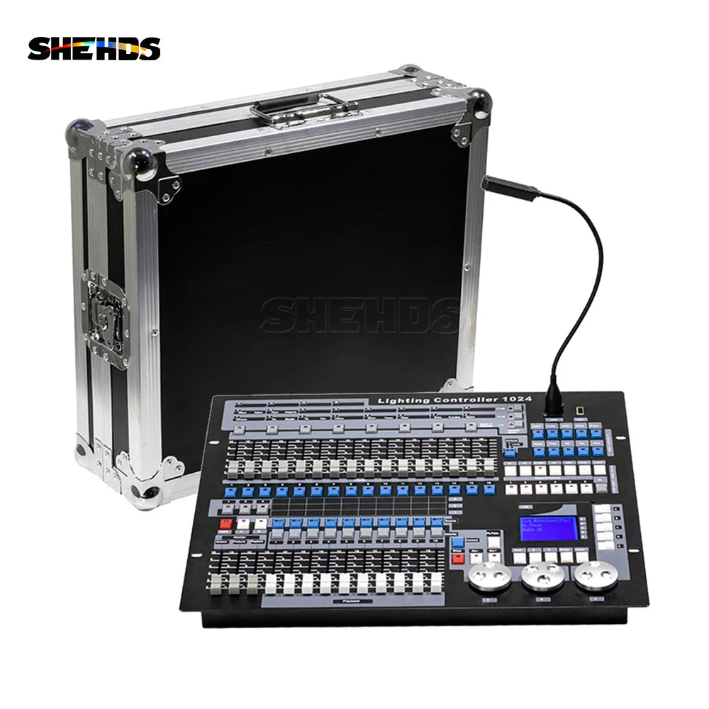 Controler DMX SHEHDS 1024/consolă 192 pentru iluminare Par, lumină cu cap mobil, standard internațional, DJ, discotecă, nunți, concerte