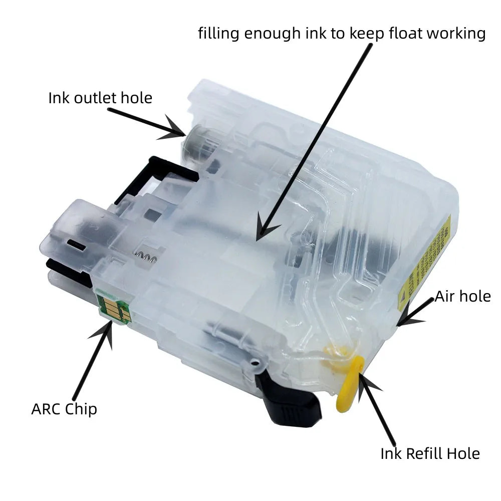 LC223 Refill Ink Cartridge with ARC Chip for Brother DCP-4120 J562 MFC-J4420 J4620 J4625 J5320 J5620 J5625 J5720 J480 J680 J880