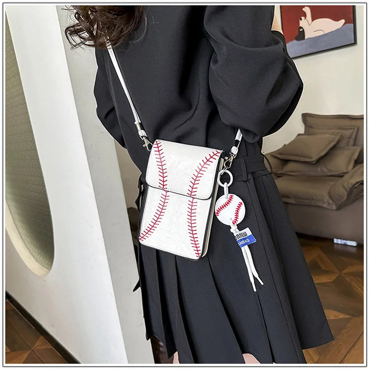 Fashion Vielseitige Umhängetaschen 2025 - Baseball Bedruckt Schultertasche - Handy Quadrat Taschen Personalisiert Schräg Kleine Geldbörse