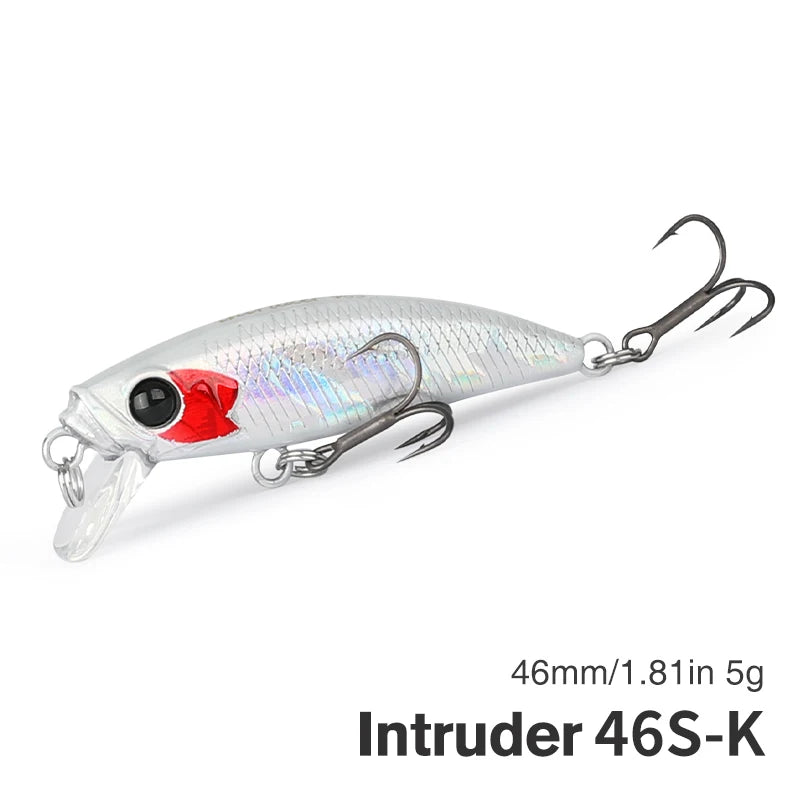 TSURINOYA 46S Sinking Minnow Fishing Lure Intruder 46mm 5g Artificial Trout Ajing Stream Lake Jerkbait Rockfishing Hard Baits