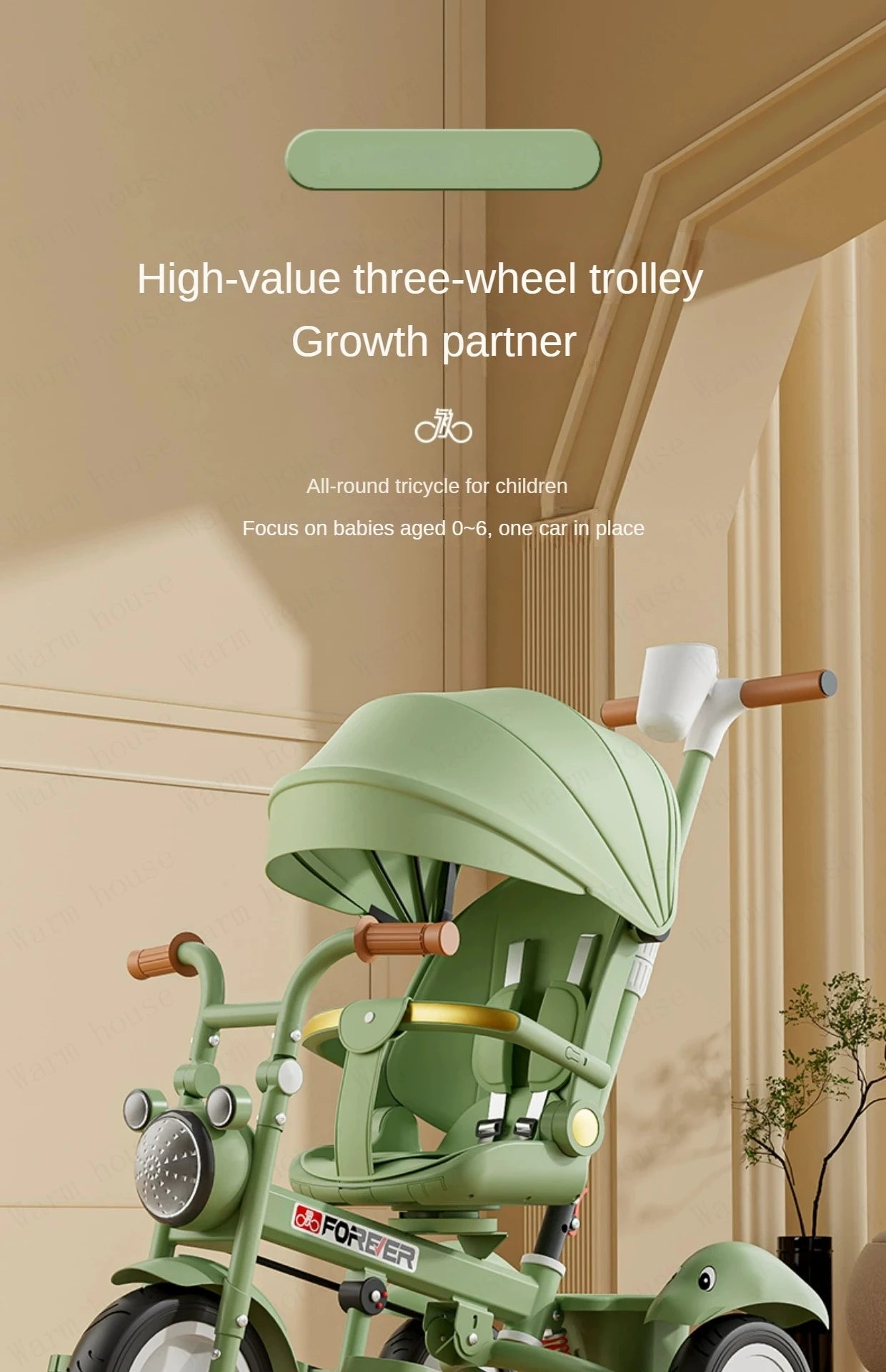 Neues Kindertrikot, Recliner und Sitzender Foldable Portable Stroller, 1-6 Jahre Alt Multifunktionales Kinderfahrrad