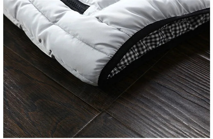 CPCOEPAXCN Weste Winddichte Baumwolle - Reißverschluss, Mandarin-Kragen, Länge Regular