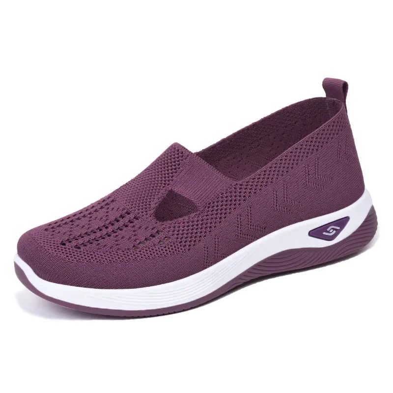 Schuhe Für Frauen Sommer Mode Frauen Cut-out Sneakers Casual Atmungsaktiv Slip On Walking Schuhe Leicht Outdoor Flach Schuhe