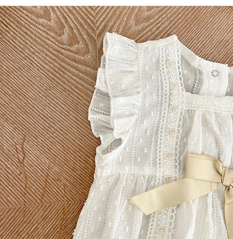 Bratyeessi Jumpsuit Spitze - Baumwolle 0-12M Rüschen