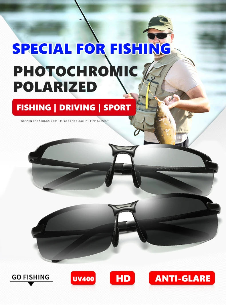 Sonnenbrille 2025: Photochromic Fishing Polarized - Chameleon Day Night Vision Driving Eyewear Collection