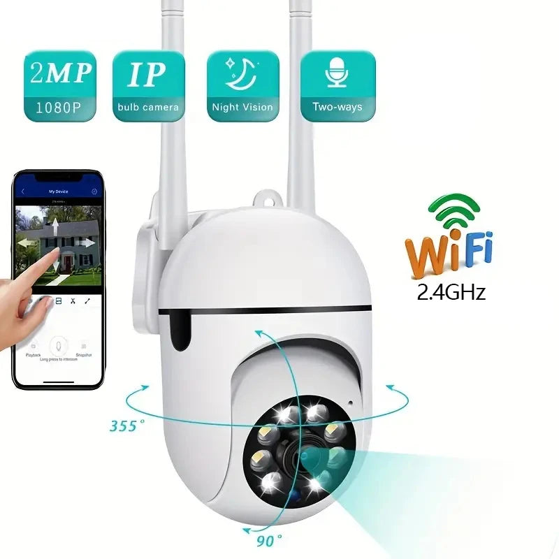 Überwachungskamera 2025: 3MP WiFi Camera Home PTZ IP - Color Night Audio Wireless Surveillance Auto Tracking Collection