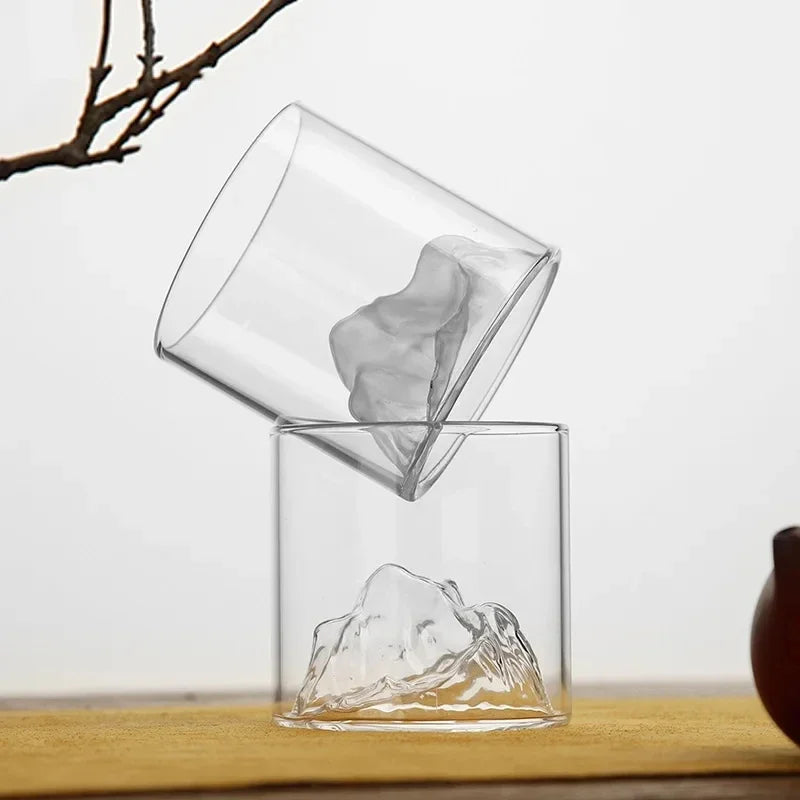 Japanese Hammer Pattern Glass Wine Set Sake Pot Set Cocktail Cup Heat-resistant Scalding Wine Pot Wine Dispenser