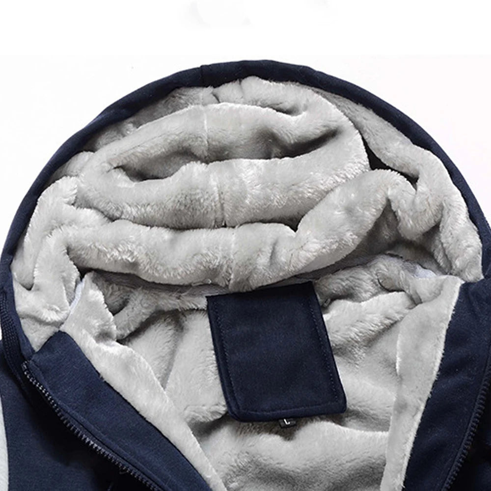 NordX Winterjacke Kapuze - Dicke Fleece, Reißverschluss