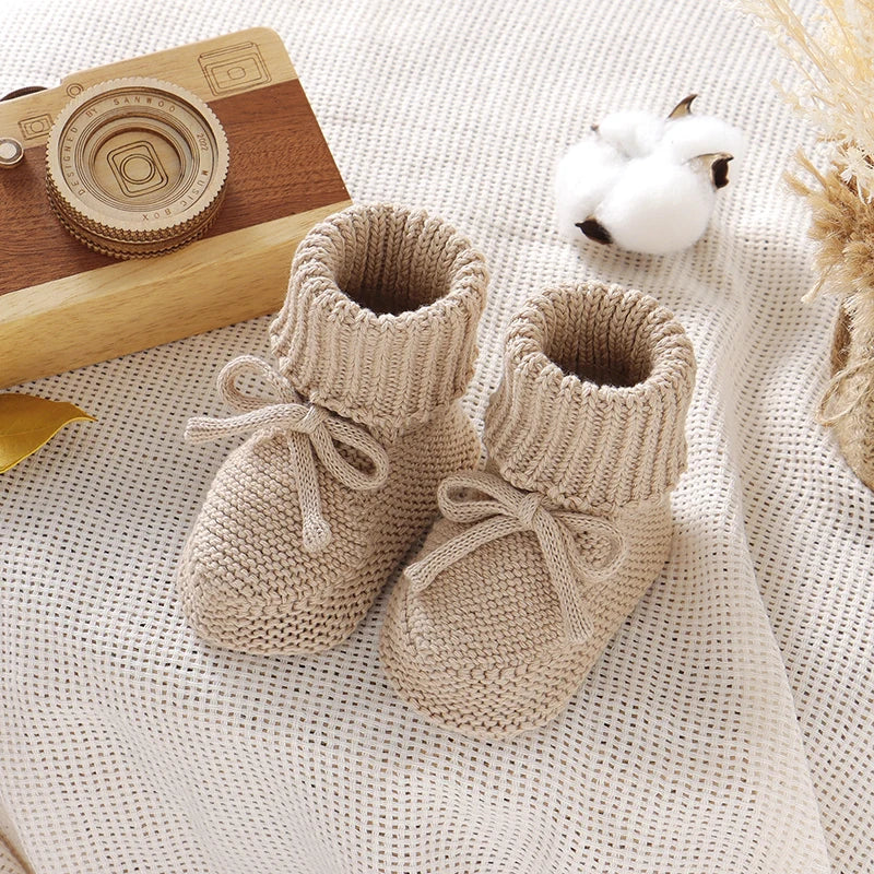 Baby-Schuhe 2025: mimixiong Baby Shoes Solid Color Knitted Newborn Boys Girls - Boots First Walkers Soft Bottom Infant Unisex Footwear 0-18m Child Booties Collection