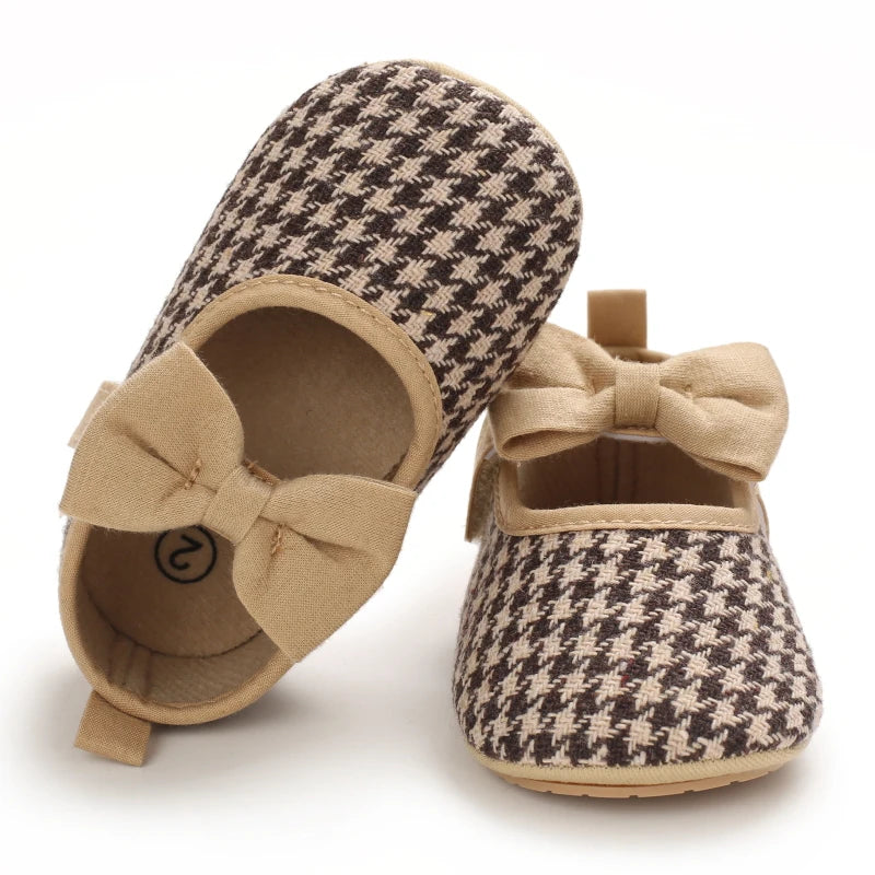Frühling Herbst Neuer Stil Kleine Duft Gitter Prinzessin Schuhe 2025 - Neugeborene Baby Mädchen Gummisohle Rutschfest Erste Laufschuhe