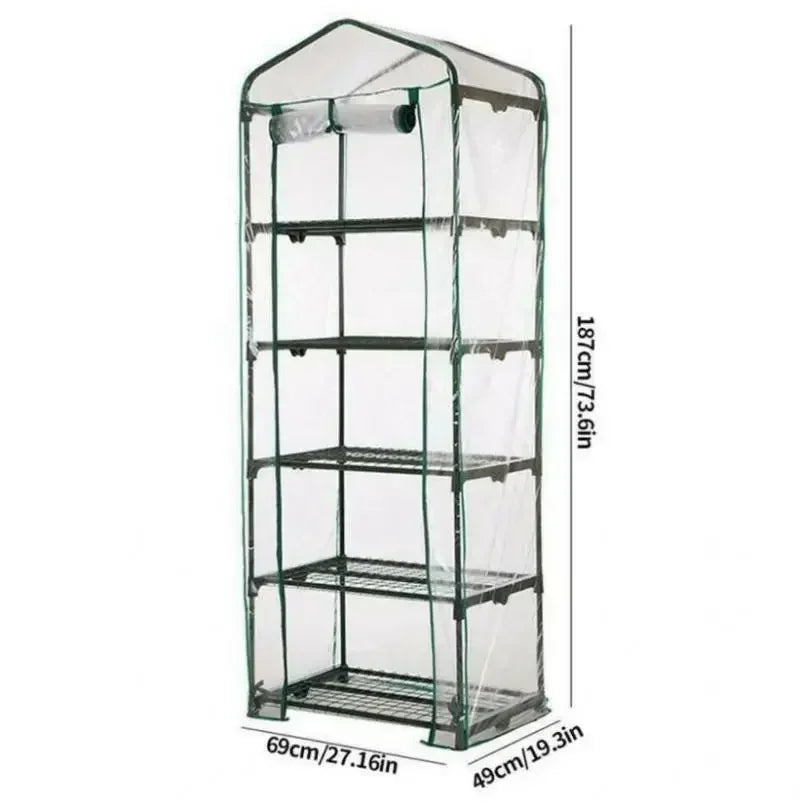 Garden Greenhouse Weatherproof Plant Grow House Cover Transparent Frost Protection Greenhouse Cover with Roll Up Double Zipper