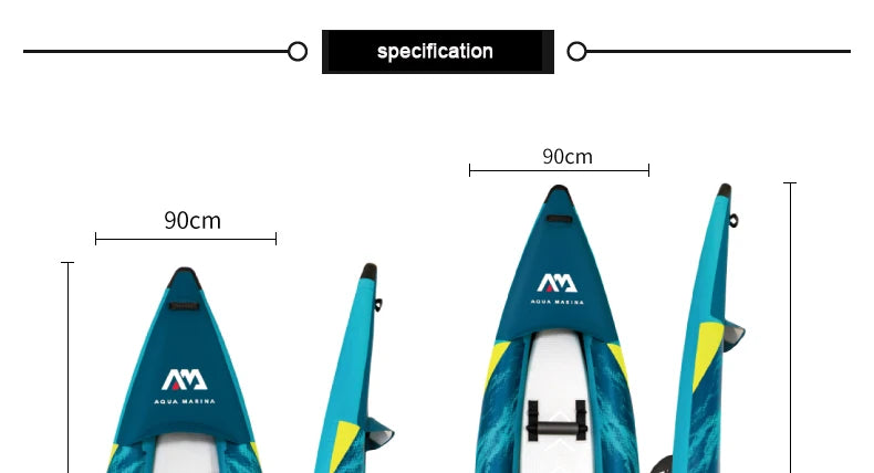 AQUA MARINA 1 2 person inflatable boat sport kayak model STEAM canoe pvc dinghy raft pump seat drop stitch floor laminated PVC