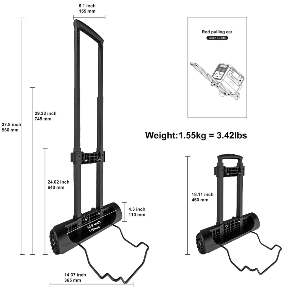 Powerstation 2025 - Q2402M Generator solar LiFePO4 2500W - Generator de curent de urgență cu undă sinusoidală pură, tip cărucior, cu 12 ieșiri