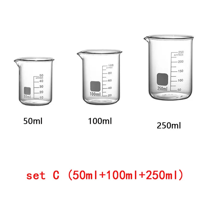 YWDLH 3er Messbecher Hitzebeständig - 250ml 500ml 1000ml