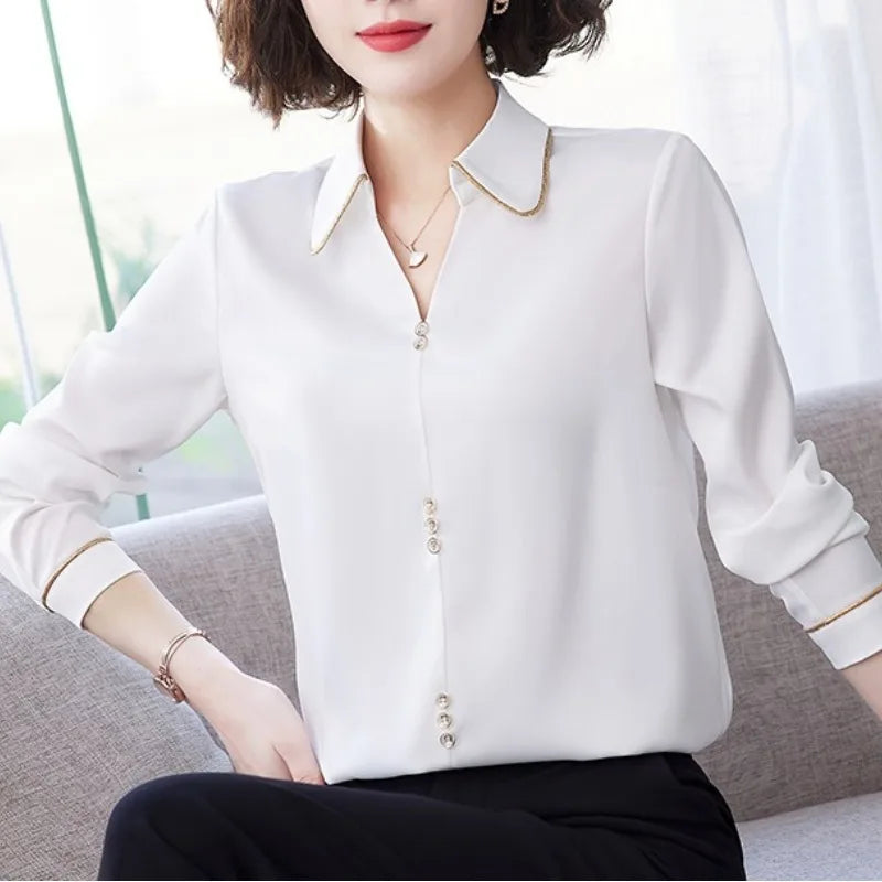 LIDOUCN Turn-down Kragen Top - Größe Regular, Polyester