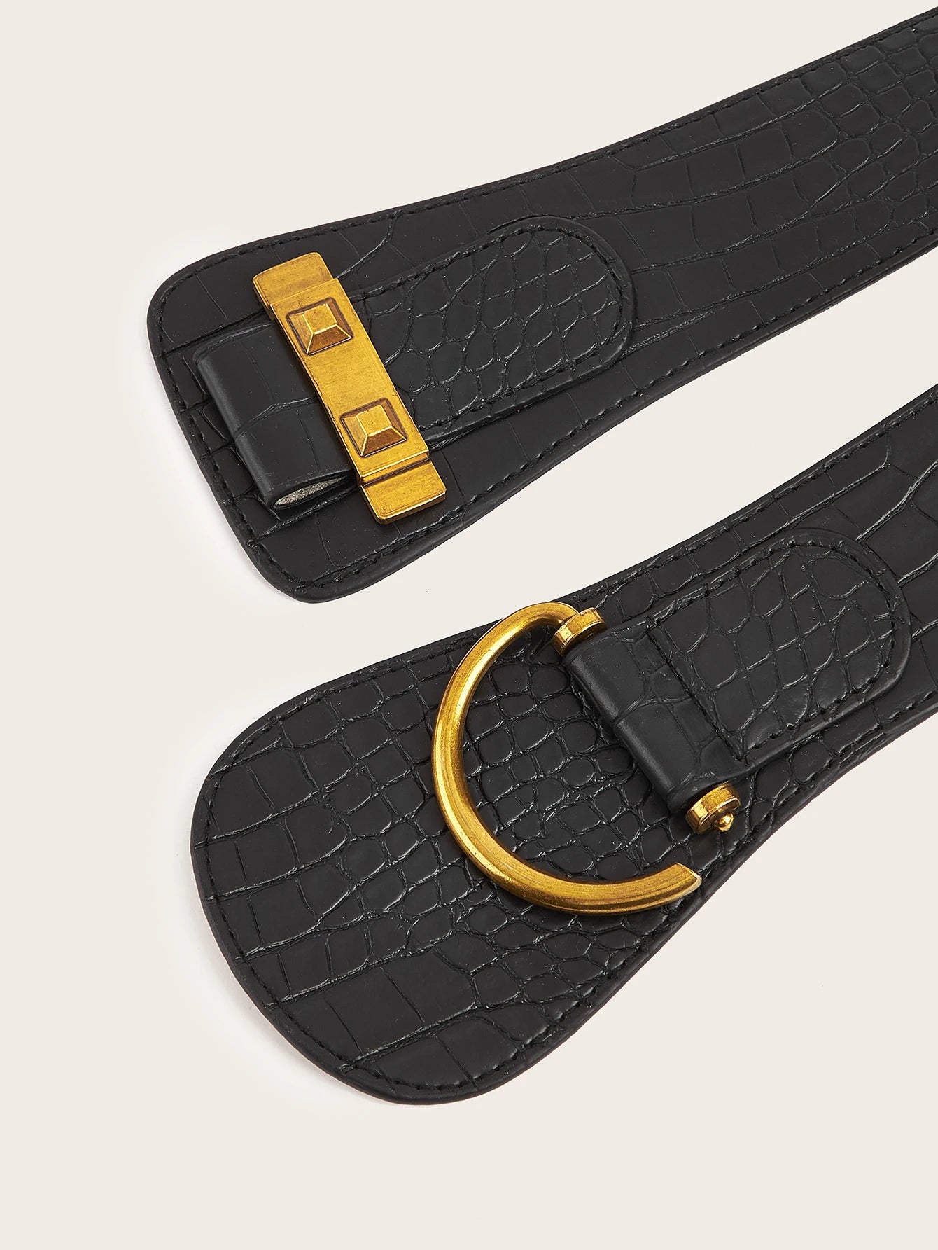 Guangdong Gürtel Elastisch - Beige Knopfleiste 5 Cm