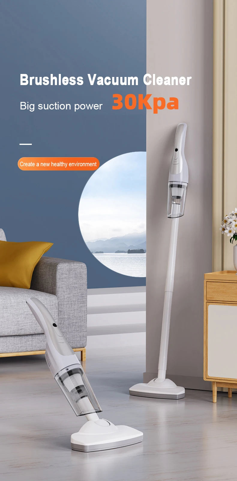 Cordless Wireless Vacuum Cleaner for Home Appliance Brushless Vaccum Cleaner for Car Home Cleaning Vacuum Cleaner