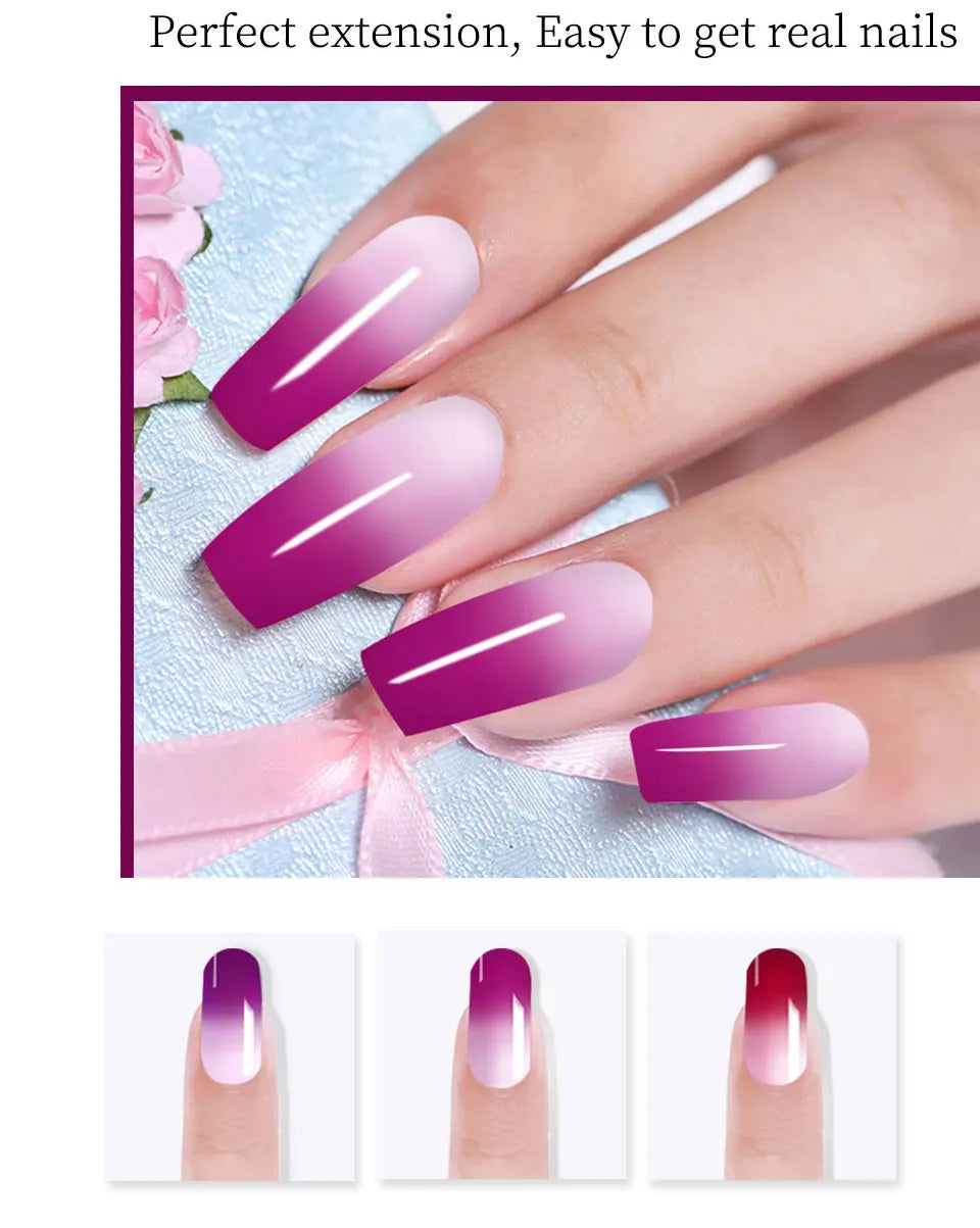 Semi-permanent Gel for Nails Poly Nail Gel Polygels Uv Led Nail Lamp Manicure Extension Material Acrylic Polish temperature