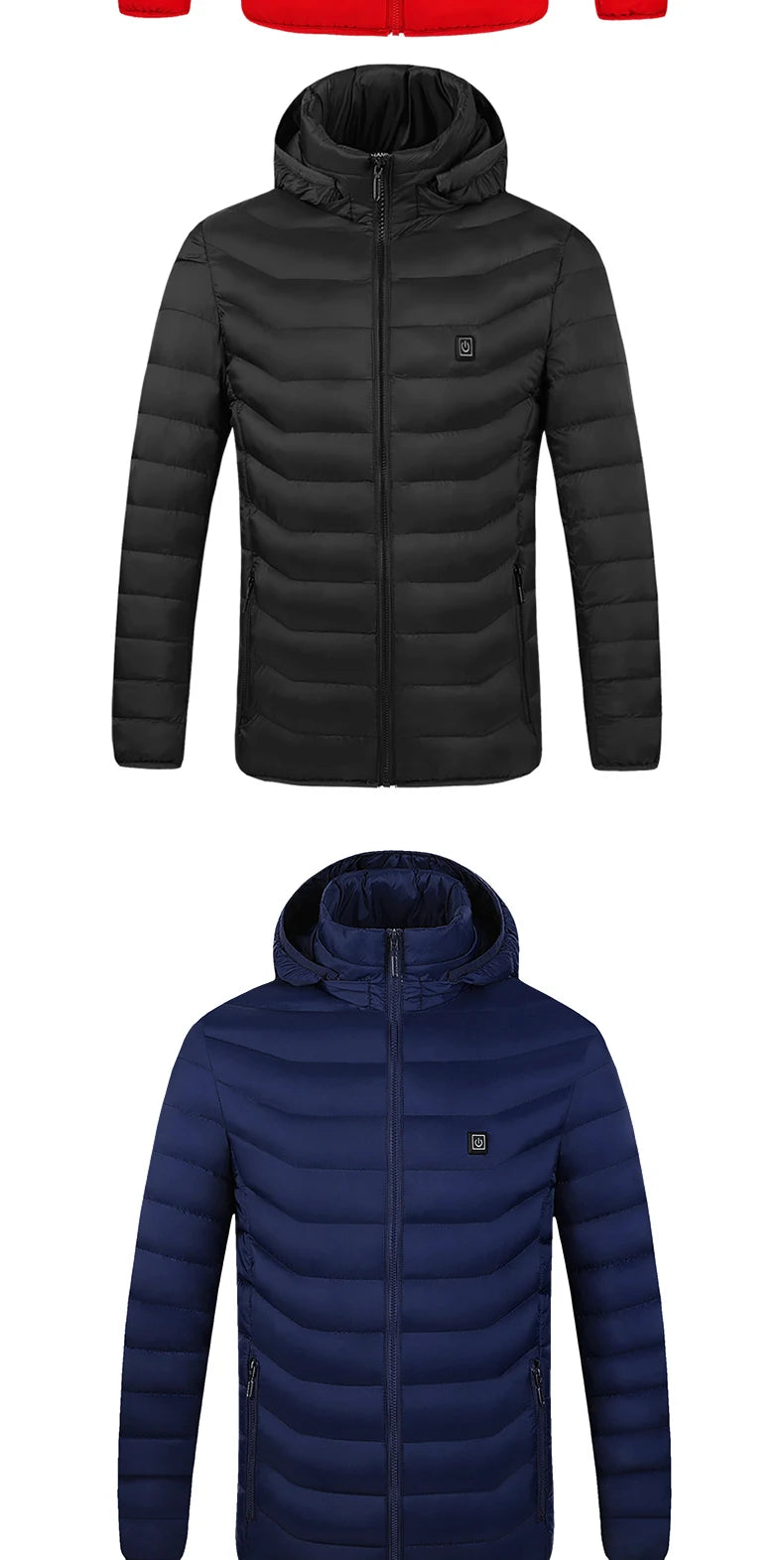 TODWARM M09 Beheizte Jacke Mit 21 Heizzonen - Kapazität Akku Hoch, Heizleistung USB, Größe M