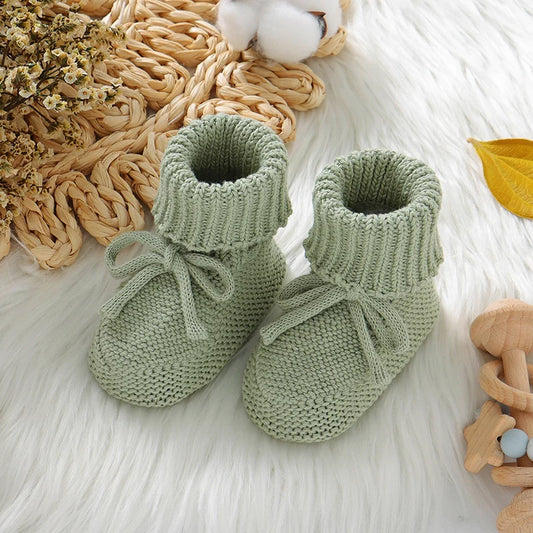 Modische Infant Baby Girls Schuhe 0-18m Solide Farbe Gestrickt Neugeborene Jungen Anti-Rutsch Weiche Sohle Erste Walker Toddler Crib Prewalker