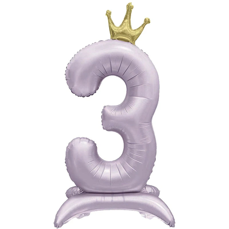 Choice Zahlenballon Mit Krone - 40 Zoll Lila 1 Stück