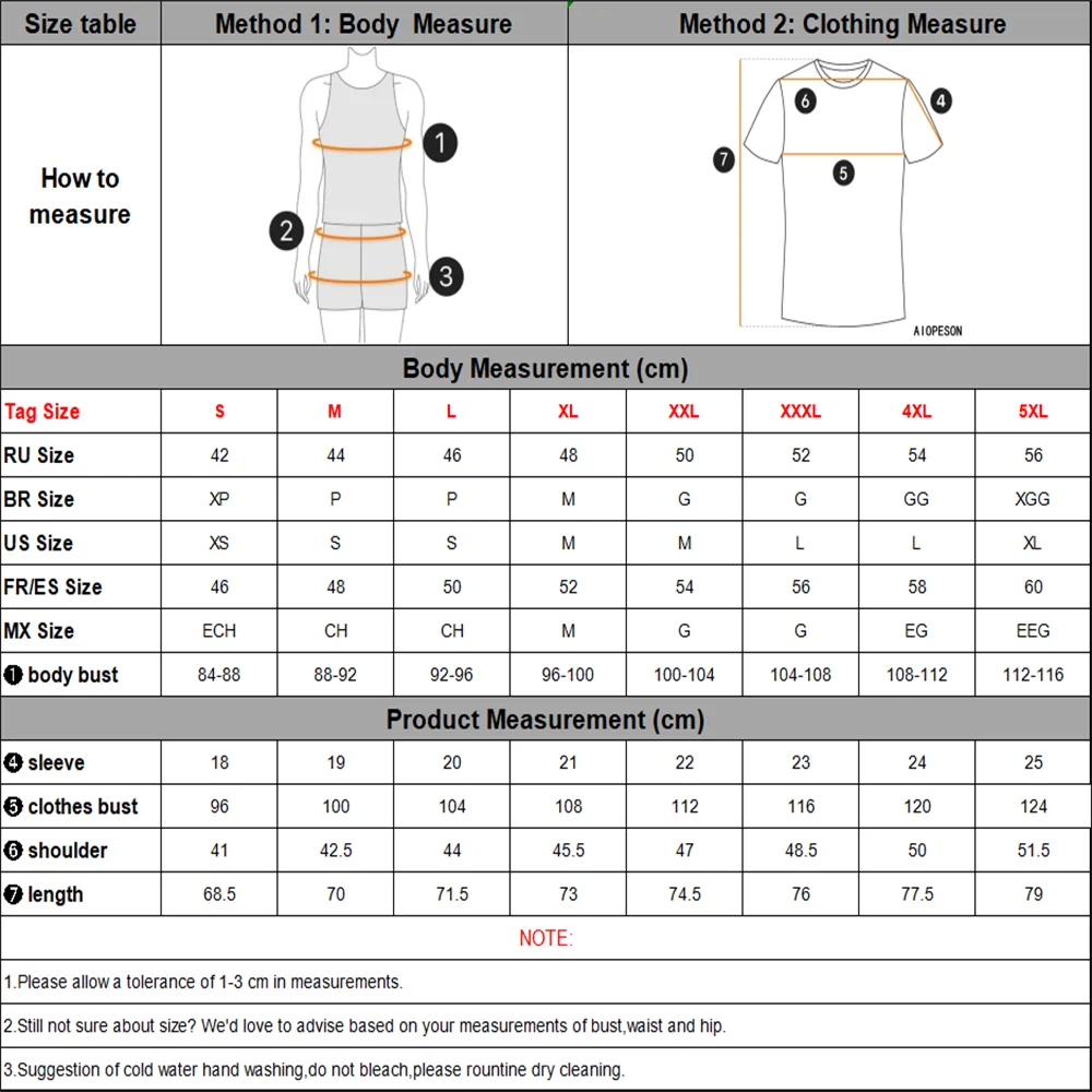 AIOPESON T-Shirt Casual Leicht - 100% Baumwolle Kurzarm
