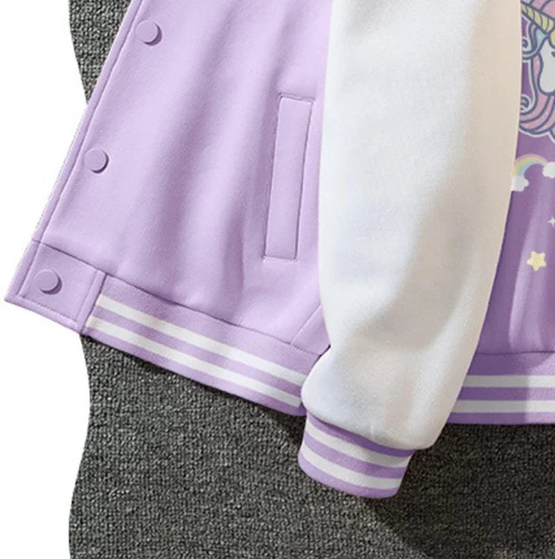 KEAIYOUHUOCN Einhorn Jacke Mädchen - Baumwolle Größe 3-14