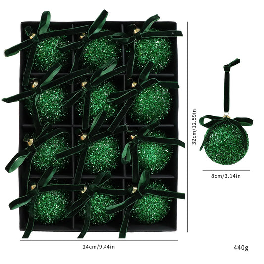 KugelKunst Weihnachtskugeln-Set Glänzend-12er Pack - Durchmesser 4 cm