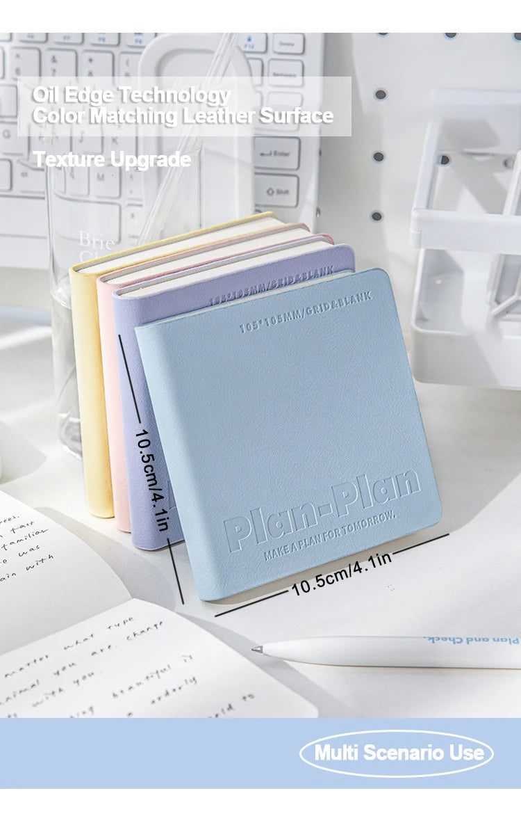 1PC Square Soft Leather Car Cable Notebook