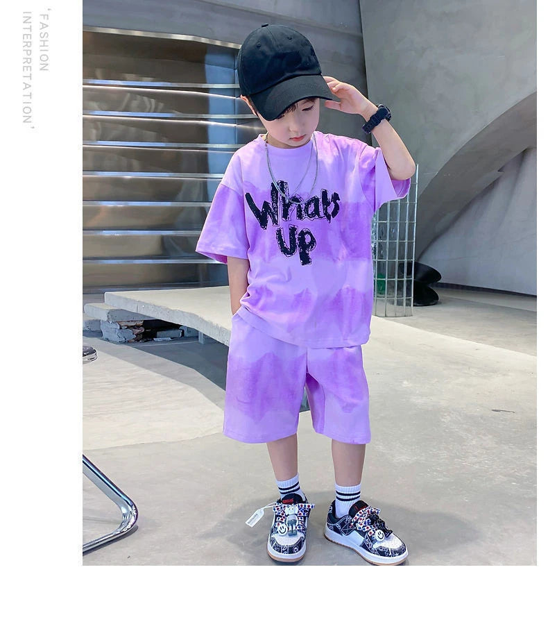 Jungen-Streetwear-Set 2025: 'What's Up' Quick-Dry - Urban Expression Collection