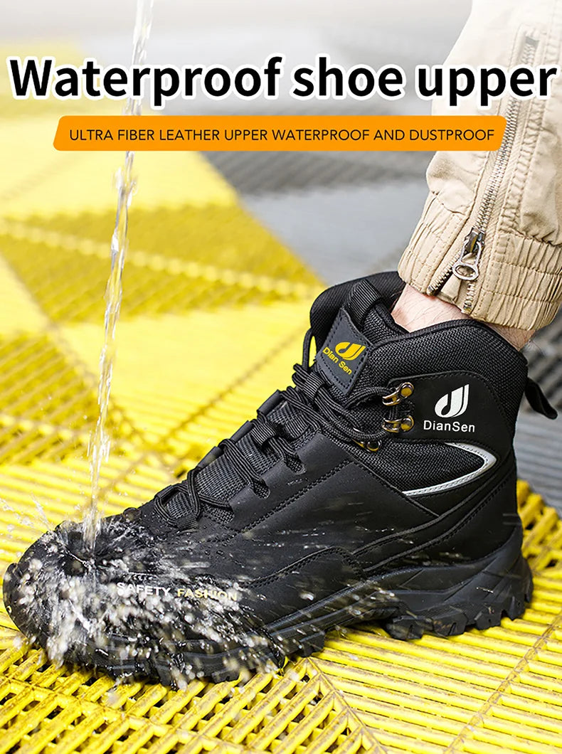 Rotating Buttons Schuhe Stahlkappe - Größe 42 Leder